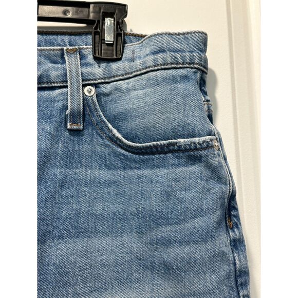 Madewell The Perfect Vintage Wide Leg Crop Jeans Raw Hem Size 12 / 31 - Picture 9 of 9